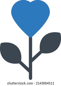 heart vector illustration isolated on a transparent background. glyph vector icons for concept or web graphics.