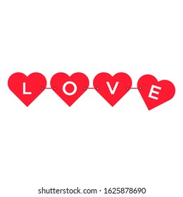 Heart Vector Illustration Love Word Modern Stock Vector (Royalty Free ...