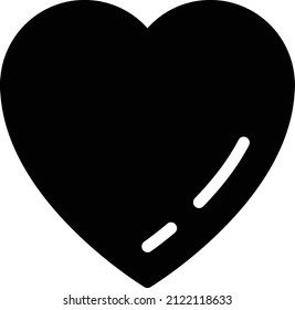 ilustración del vector del corazón sobre un fondo transparente.Símbolos de calidad superior.Icono vector glifos para el diseño de concepto y gráfico.
