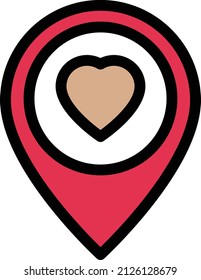 ilustración del vector del corazón sobre un fondo transparente. Símbolos de calidad premium. Icono vectorial de trazo para el concepto y diseño gráfico.