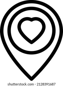 ilustración del vector del corazón sobre un fondo transparente. Símbolos de calidad premium. Icono vectorial de trazo para el concepto y diseño gráfico.