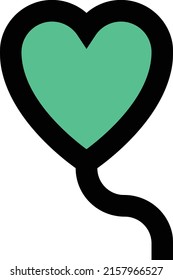 Heart Vector illustration on a transparent background.Premium quality symmbols.Stroke vector icon for concept and graphic design.