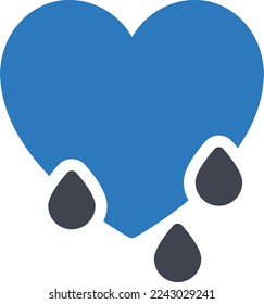ilustración del vector del corazón sobre un fondo transparente. Símbolos de calidad superior. Iconos vectoriales de glifos para diseño de conceptos y gráficos.