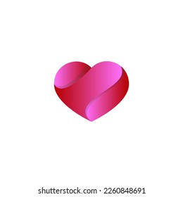ilustración de vector de corazón para un símbolo o icono de logotipo. logotipo de plantilla de corazón