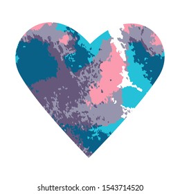 Heart, vector illustration. Template for a festive decor on an isolated white background. Suitable for valentines day cards, poster, flyers, stickers, banner, magnet. EPS10