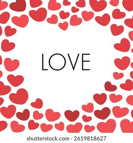Heart vector illustration. Various types of heart vector graphics. Valentines day decoration element.
