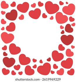 Heart vector illustration. Various types of heart vector graphics. Valentines day decoration element.