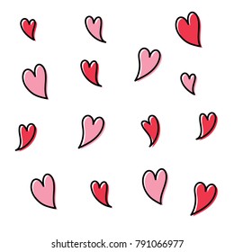 Heart Vector Illustrations for Valentine's Day or Love