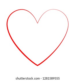 Heart vector isolated on white background. Trendy heart shape for web site, sticker, love logo, greeting card, label and Valentine's day. Creative art design, modern concept. Vector illustration