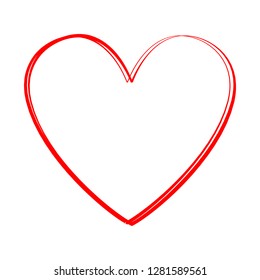 Heart vector isolated on white background. Trendy heart shape for web site, sticker, love logo, greeting card, label and Valentine's day. Creative art design, modern concept. Vector illustration