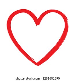 Heart vector isolated on white background. Trendy heart shape for web site, sticker, love logo, greeting card, label and Valentine's day. Creative art design, modern concept. Vector illustration