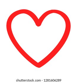 Heart vector isolated on white background. Trendy heart shape for web site, sticker, love logo, greeting card, label and Valentine's day. Creative art design, modern concept. Vector illustration