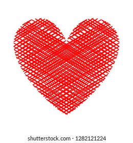 Heart vector isolated on white background. Trendy heart shape for web site, sticker, love logo, greeting card, label and Valentine's day. Creative art design, modern concept. Vector illustration