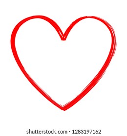 Heart vector isolated on white background. Trendy heart shape for web site, sticker, love logo, greeting card, label and Valentine's day. Creative art design, modern concept. Vector illustration