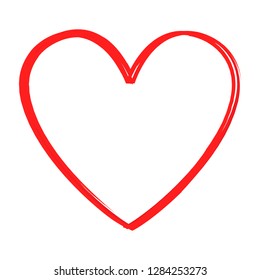 Heart vector isolated on white background. Trendy heart shape for web site, sticker, love logo, greeting card, label and Valentine's day. Creative art design, modern concept. Vector illustration