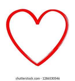 Heart vector isolated on white background. Trendy heart shape for web site, sticker, love logo, greeting card, label and Valentine's day. Creative art design, modern concept. Vector illustration