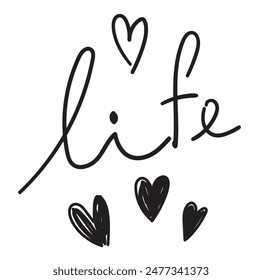 Heart Vector line art Isolated On White background vector