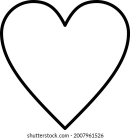 Diseño de iconos de la línea del vector del corazón
