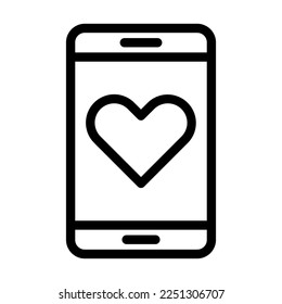 Heart Vector Line Icon Design
