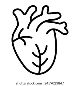 Heart Vector Line Icon Design