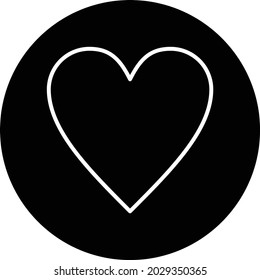 Invertiertes Symbol für die Vektorlinie des Herzens - Design
