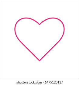 heart vector as logo or background on white