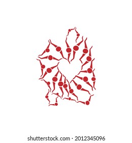 Diseño del logotipo del vector del corazón .. logotipo médico cardiovascular