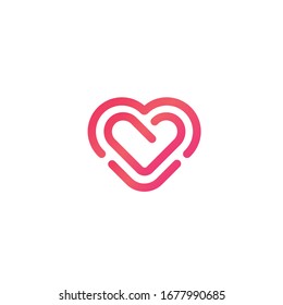 Similar Images, Stock Photos & Vectors of Heart gradient logo with ...