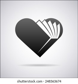 Heart vector logo design template