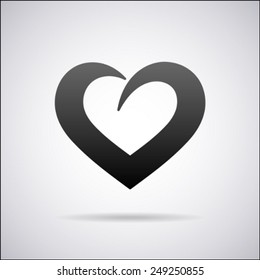 Heart vector logo design template