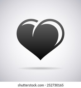 Heart vector logo design template
