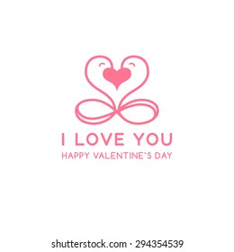 Heart vector logo design template. Infinity love concept for st. Valentine day icon.
