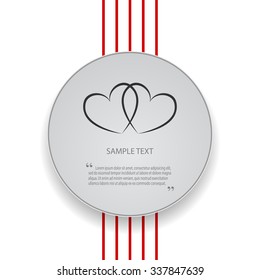 Heart vector logo design template