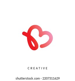 heart vector logo design valentine symbol icon