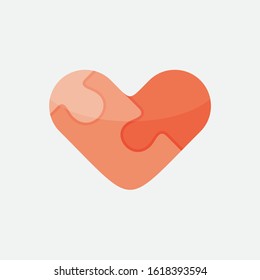 Heart  vector logo icon. Isolated modern heart symbol for cardiology medical center or charity