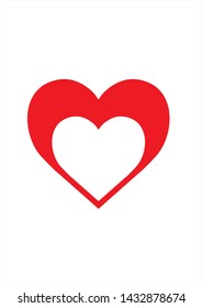 Heart vector logo icon. Love symbol