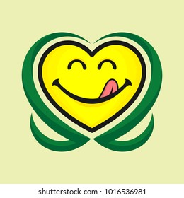 heart vector logo. love cartoon.