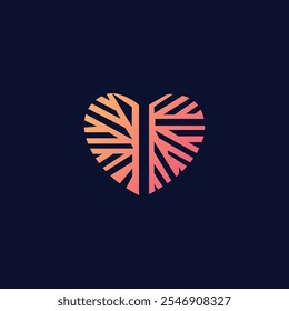 Heart vector logo template design