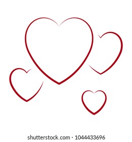 heart, vector, love, design, illustration, background, icon, isolated, day, shape, symbol, white, hand, wedding, hearts, graphic, style, card, sketch, romantic, red, abstract, art