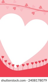 heart vector for love frame or happy valentine's day gift frame