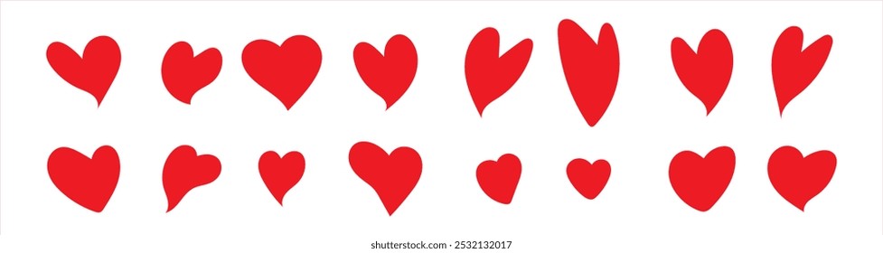 Vector del corazón, icono del amor, icono del corazón colección