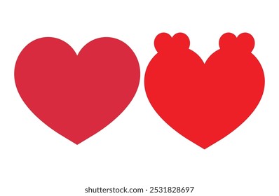 Heart Vector, Love Shape, Heart, Love, Heart Silhouette, Love Shape Vectors, Valentine's Day Red Heart, Hearts Outline, Love icon.