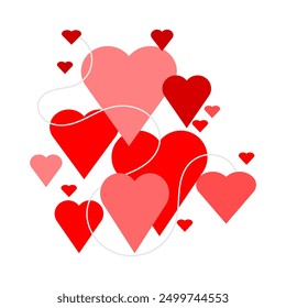 heart vector. love vector. symbol of love. illustration. flat style. romantic theme. Valentine's theme. lover theme