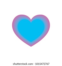Heart Vector. Love symbol. Valentine's Day sign, emblem isolated on white background with shadow