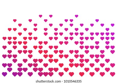 heart vector modern abstract background. Heart pattern in halftone style with gradient. Heart texture template.