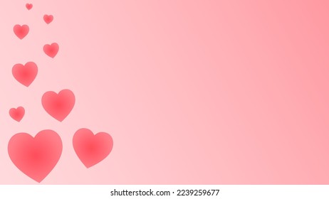 vector cardíaco sobre el concepto de vector de ilustración de fondo de amor rosa