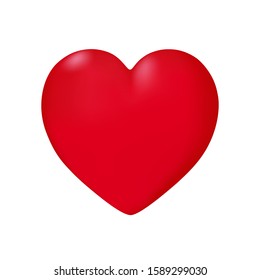 Heart in vector on white background.