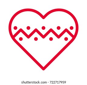 Heart vector outline icon