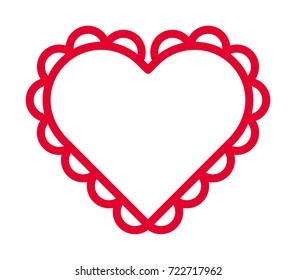 Heart vector outline icon