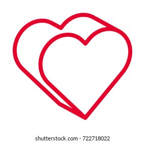 Heart vector outline icon